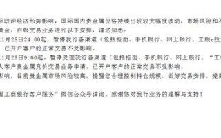 多家银行暂停贵金属交易业务开户是什么原因?