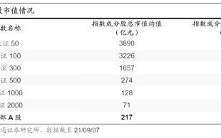 股市中大/小盘用什么指数代表的?