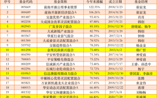 宽基指数有哪些 今年来表现最好的20只基金是哪些