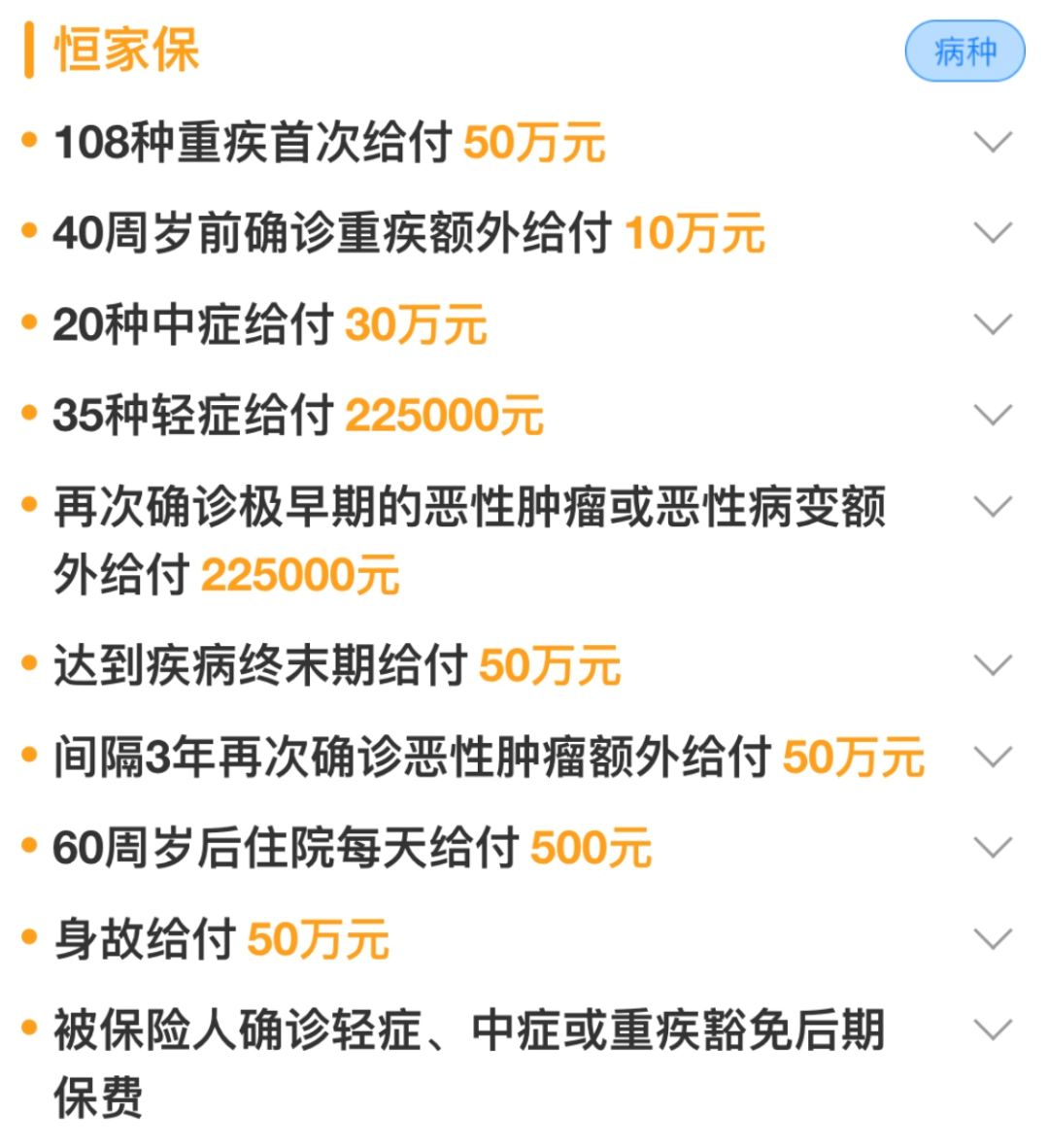 恒大人寿恒家保重疾保险保障有哪些？-第6张图片-牧野网