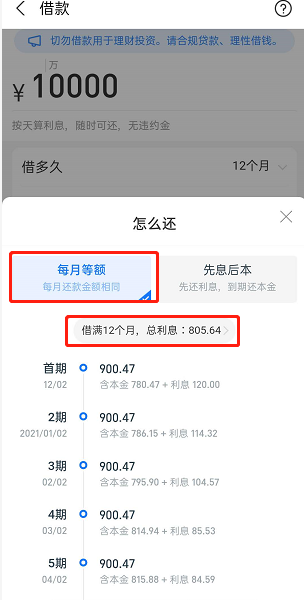 蚂蚁借呗利息太高了 降低蚂蚁借呗费率4个方法-第5张图片-牧野网