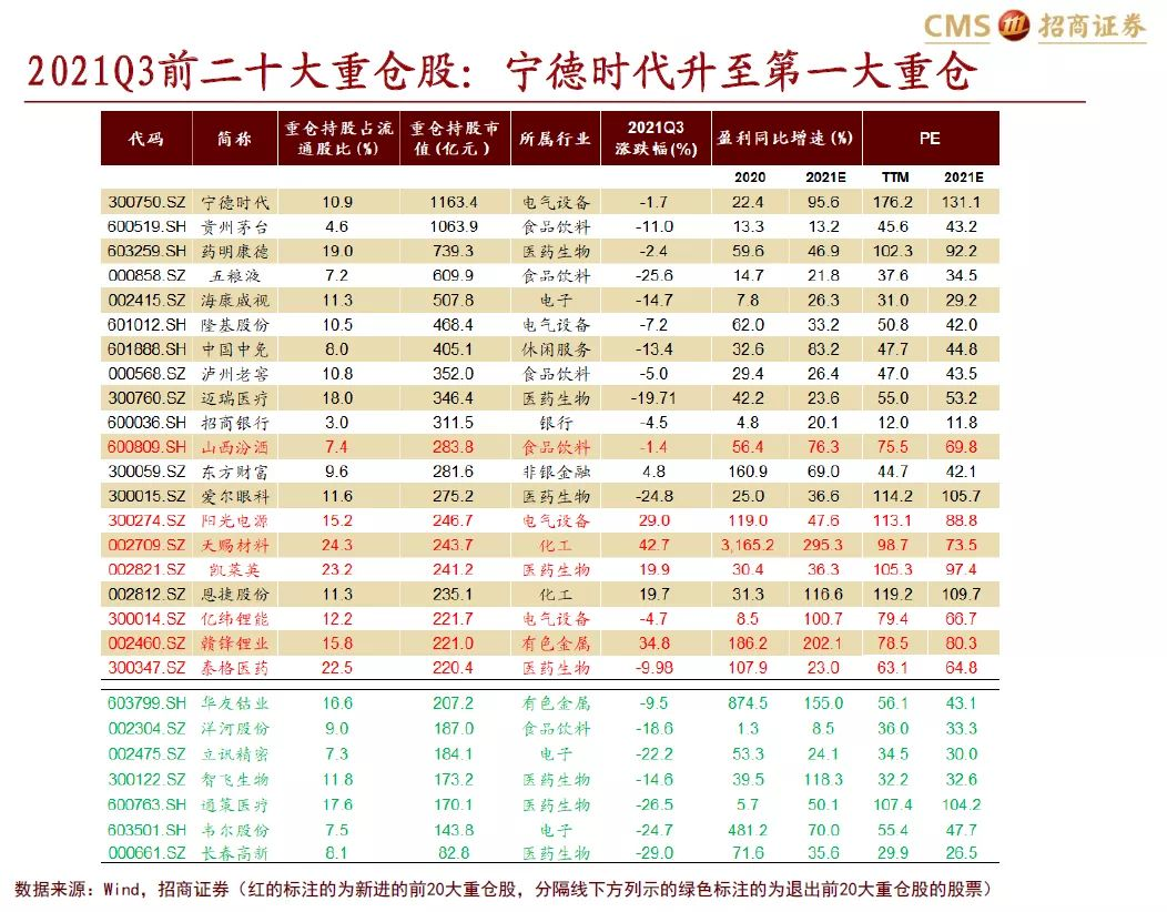 公募基金最新20大重仓股有哪些?-第2张图片-牧野网